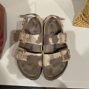 Birkenstock slingbacks, size 38.
